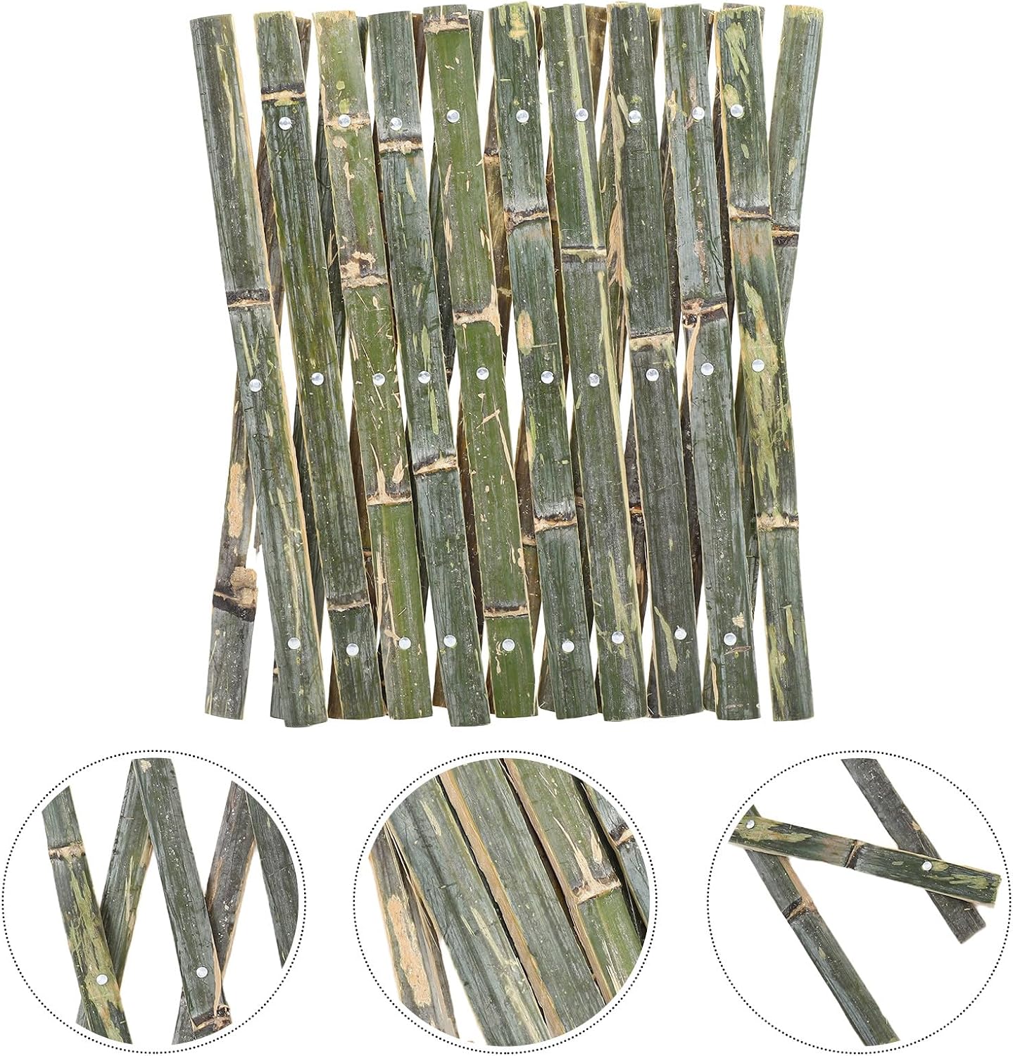 Retractable Fence Panel for Garden Border Yard Screen, Freestanding Outdoor Decorative Fence Frame with Climbing Trellis for Patio and Backyard Landscaping