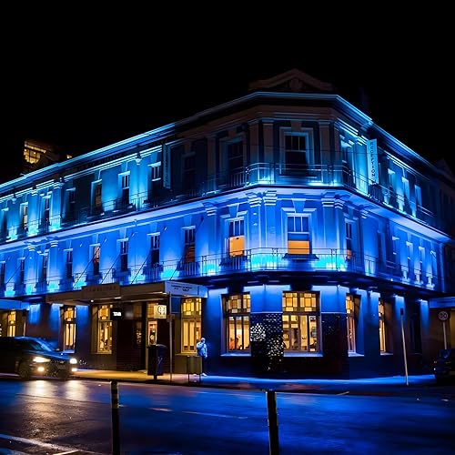 Miniatura 8 de Luz LED de arandela de pared RGBW de 144 W con control remoto, 14400 LM, IP65 resistente a la intemperie, funciona de 100 V a 277 VAC, Plug and Play