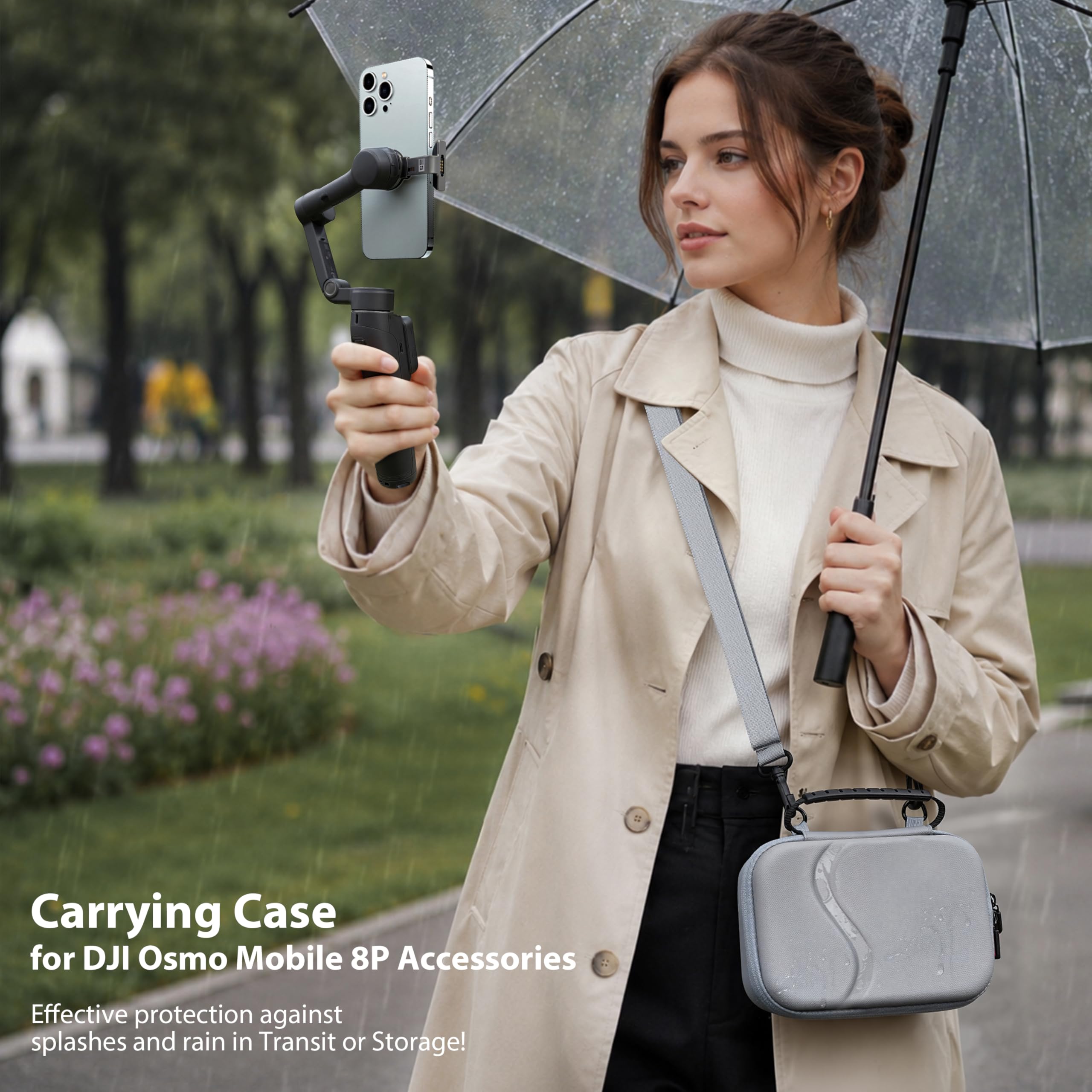 STARTRC Osmo Mobile torba 8P / etui, przenośna torba na ramię z poliuretanu (PU) do DJI OM 8P stabilizator gimbal, torba podróżna do DJI Osmo Mobile 8P akcesoria