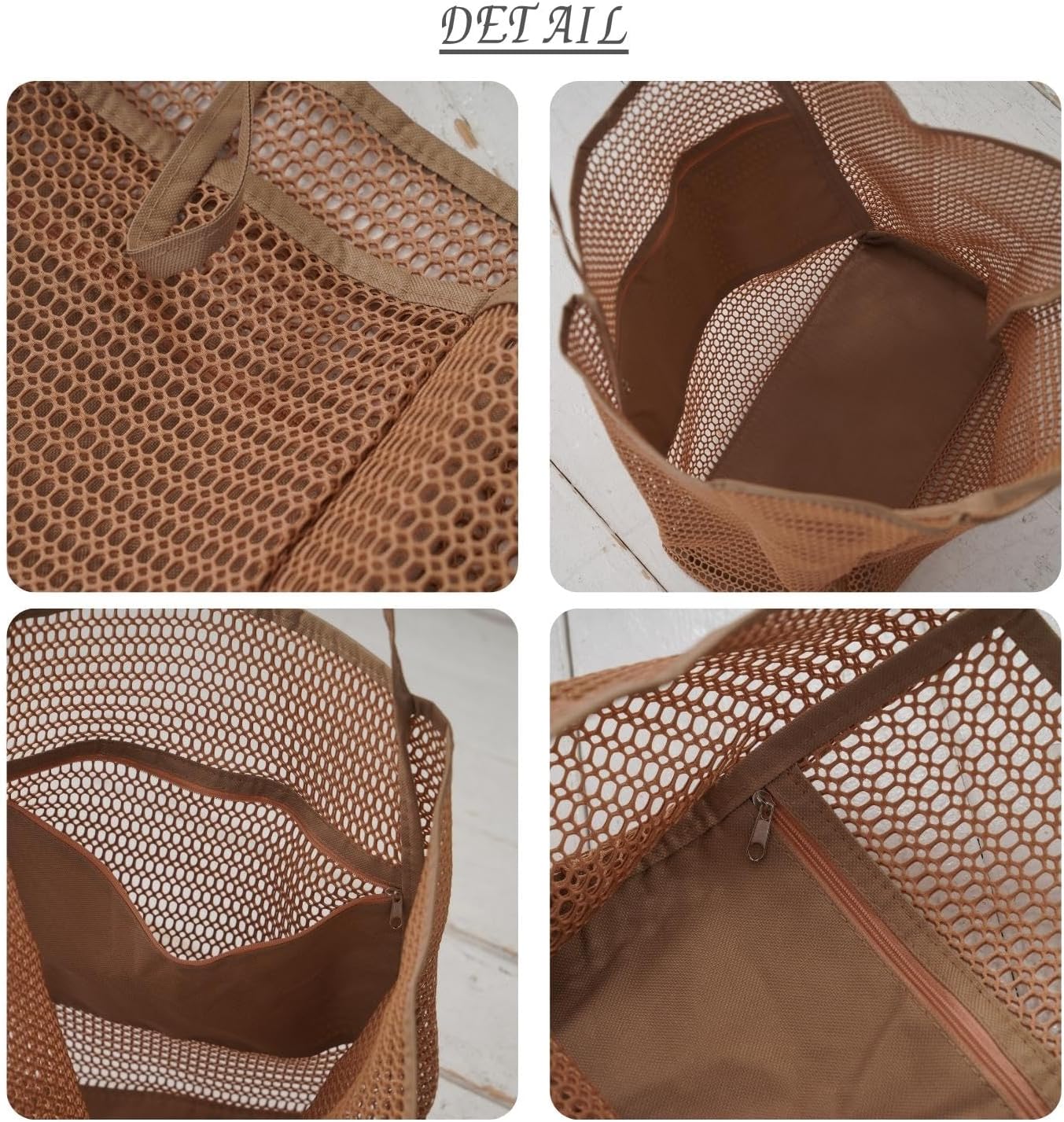 [maisondeunmaillot] スパ ビーチ プール用 メッシュバッグ 22L 温泉 トート 洗える 軽量 ナイロン エコバッグ