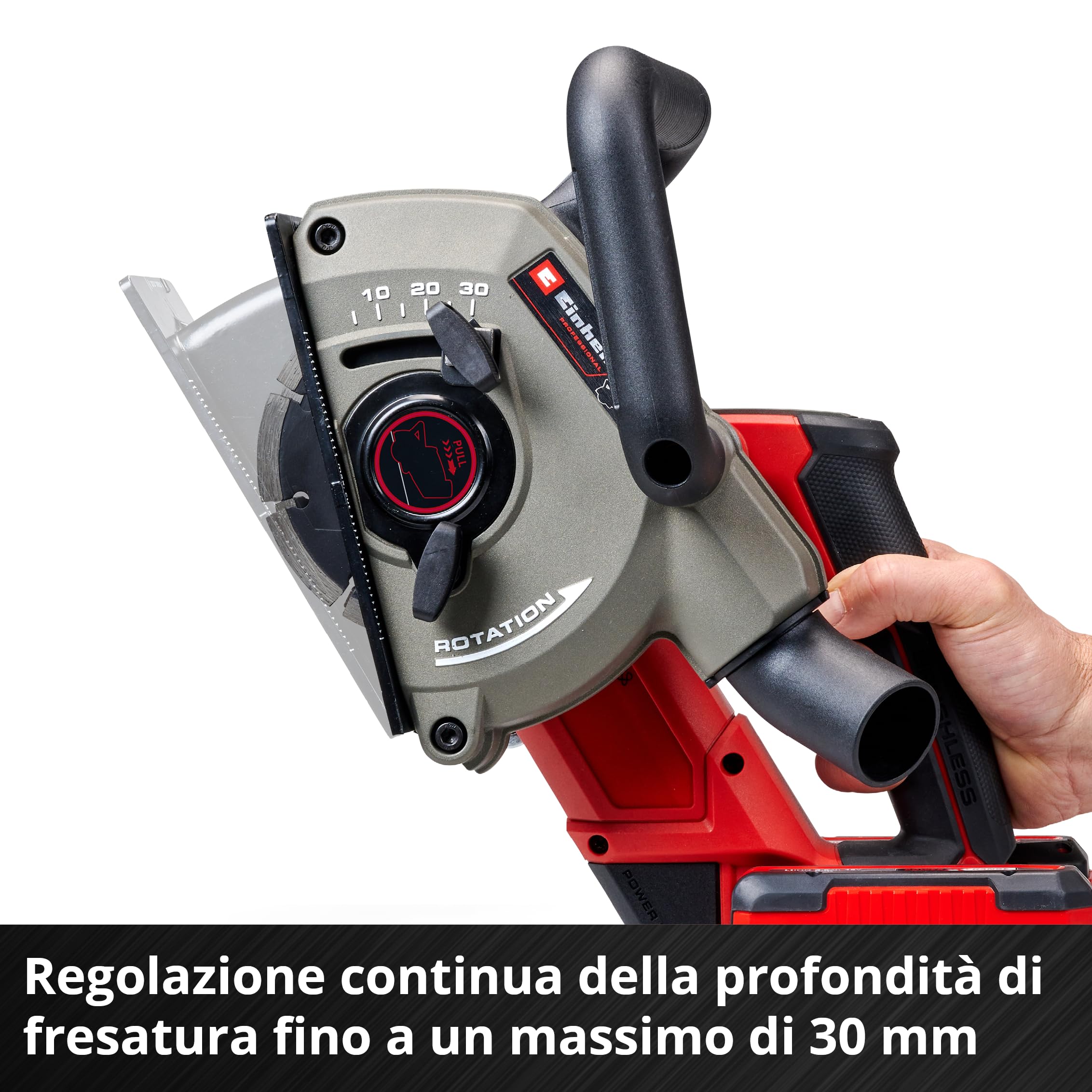 Einhell Professional TP-MA 36/30 Li BL-Solo Power X-Change Scanalatore 36 V 1500 W larghezza di taglio 30 mm profondità di taglio 30 mm
