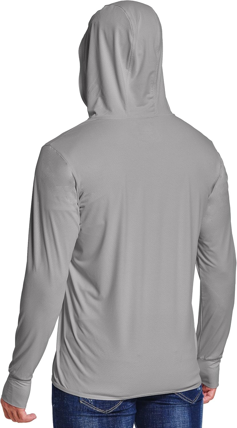 Willit Men's UPF 50+ Light Jacket Sun Protection Hooded SPF UV Jacket Hiking Fishing Shirt Long Sleeve Full Zip - Image 5