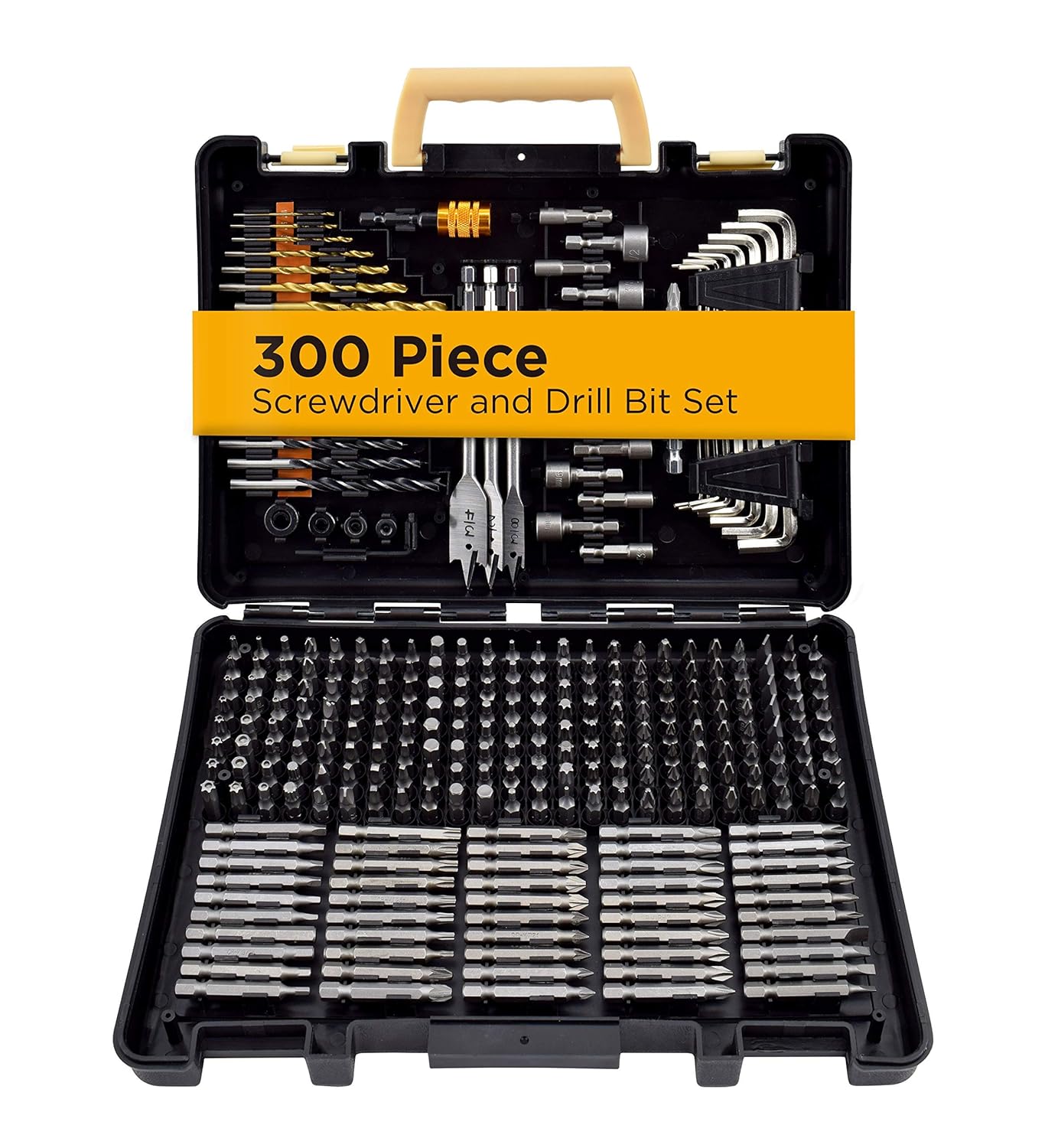 JACKSON PALMER 300 Piece Ultimate Screwdriver & Drill Bit Combination Set - High Grade Carbon Steel, Includes Quick Change Adapter: Tools & Home Improvement