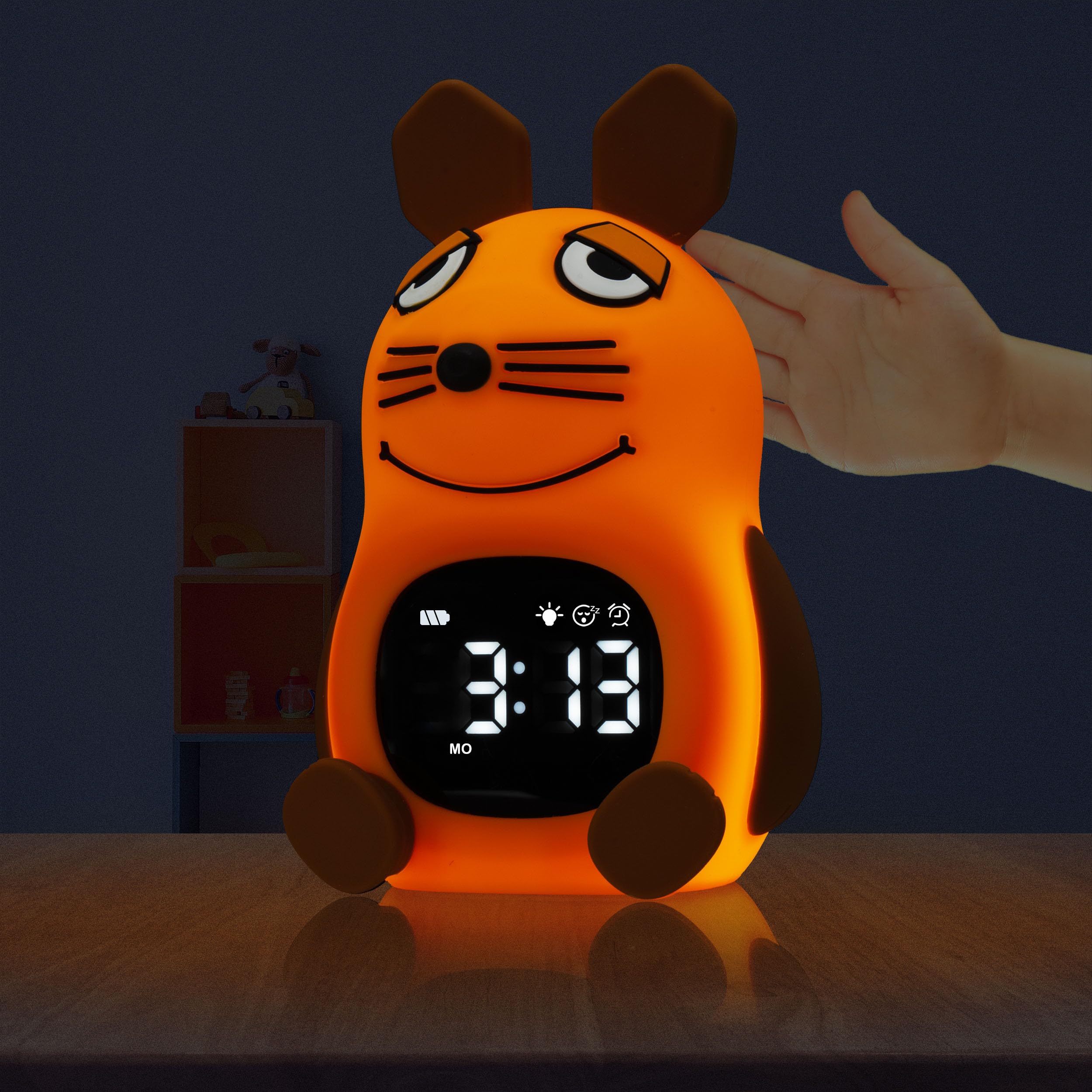 DieMaus sveglia per bambini con luce notturna