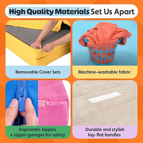 Miniatura 6 de Nugget - El sofá de juego original para niños - Sofá modular de espuma infantil para sala de juegos, imaginación y juego creativo de extremos