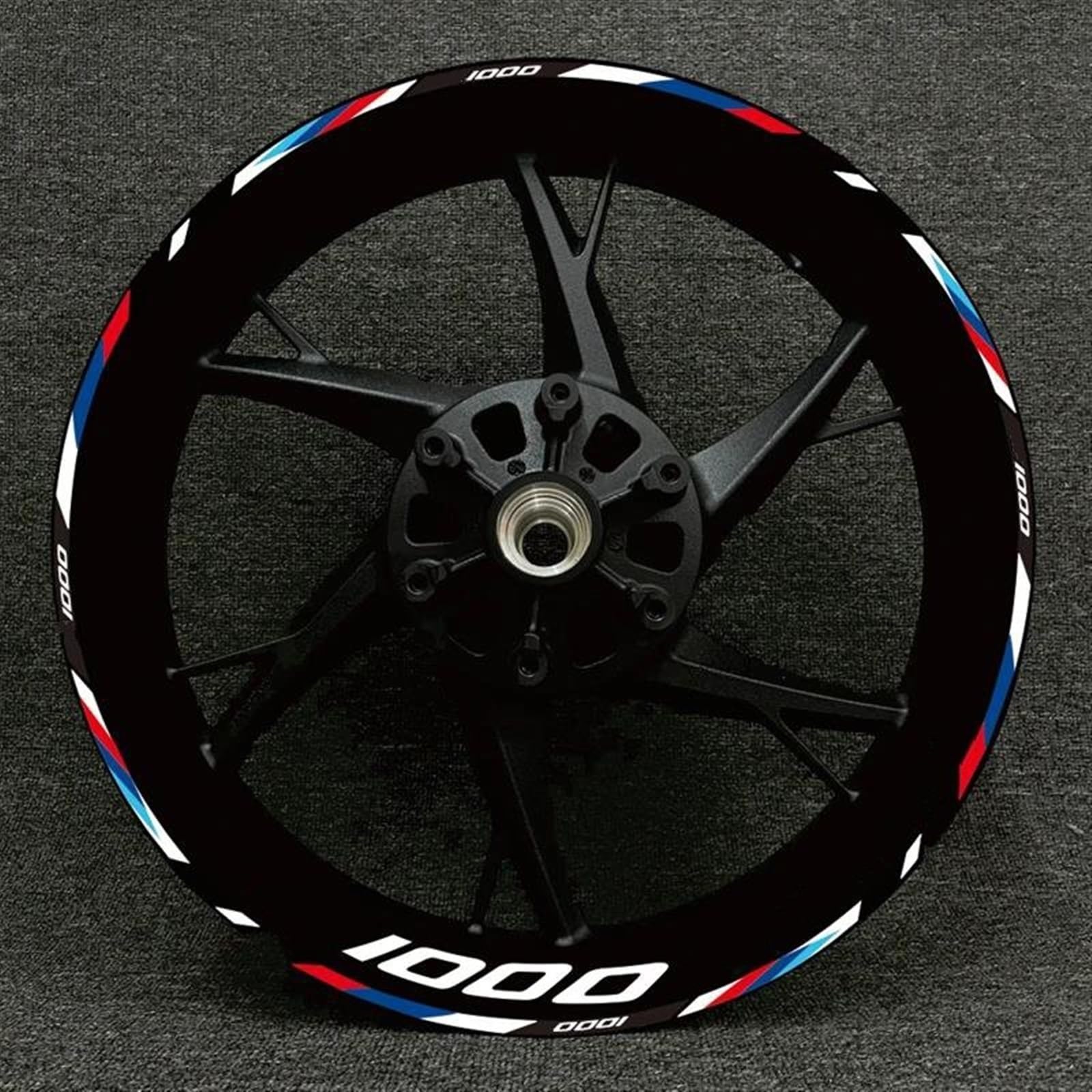 17 Inches Motorcycle Racing Equipment Tire Rim Adhesive Reflective Decal Sticker for BMW S1000XR S1000R 1000RR(Color25)