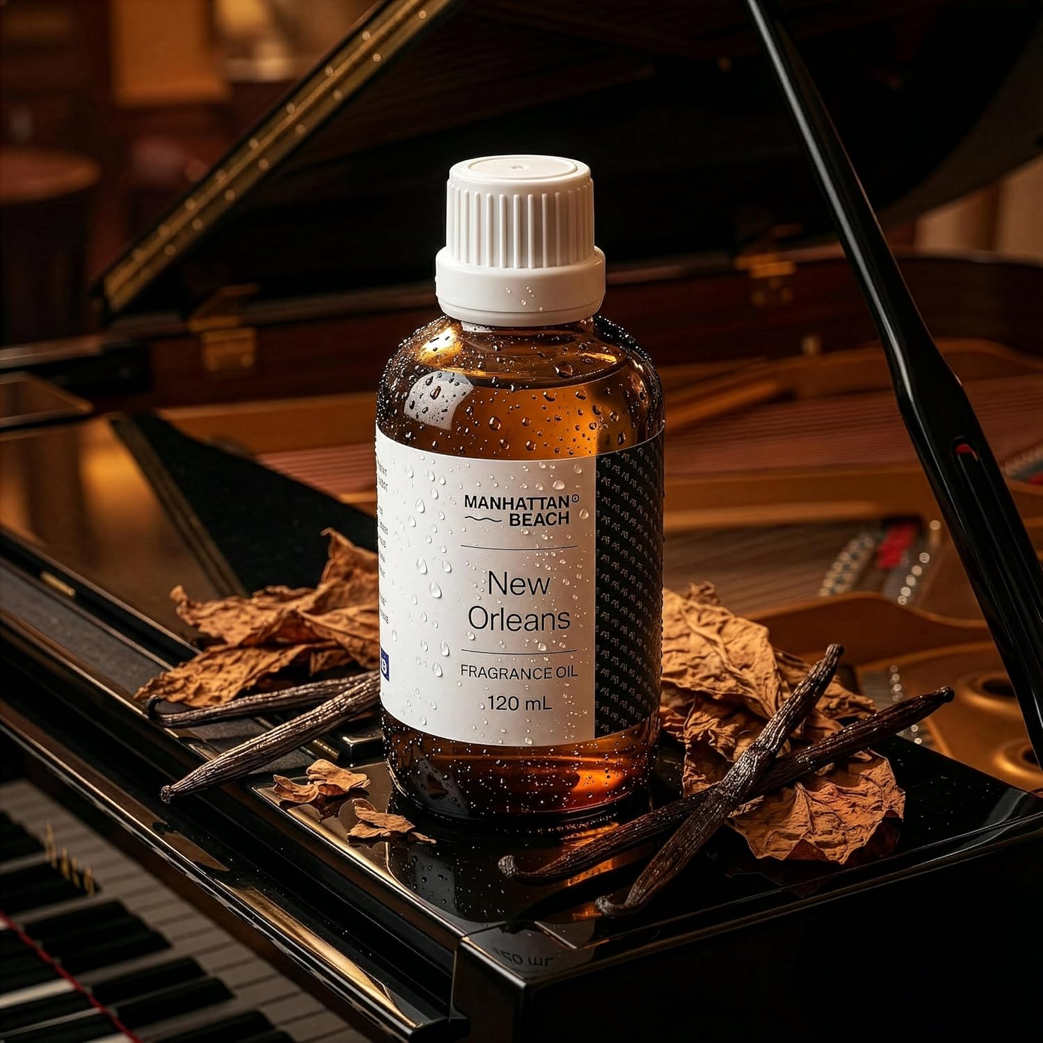 Manhattan Beach – New Orleans, Diffuser Oil Inspired by Luxurious Designer Fragrance - Fragrance Oil for Ultrasonic and Waterless Diffusers and Crafting - 120 mL, 4 fl oz Glass Bottle