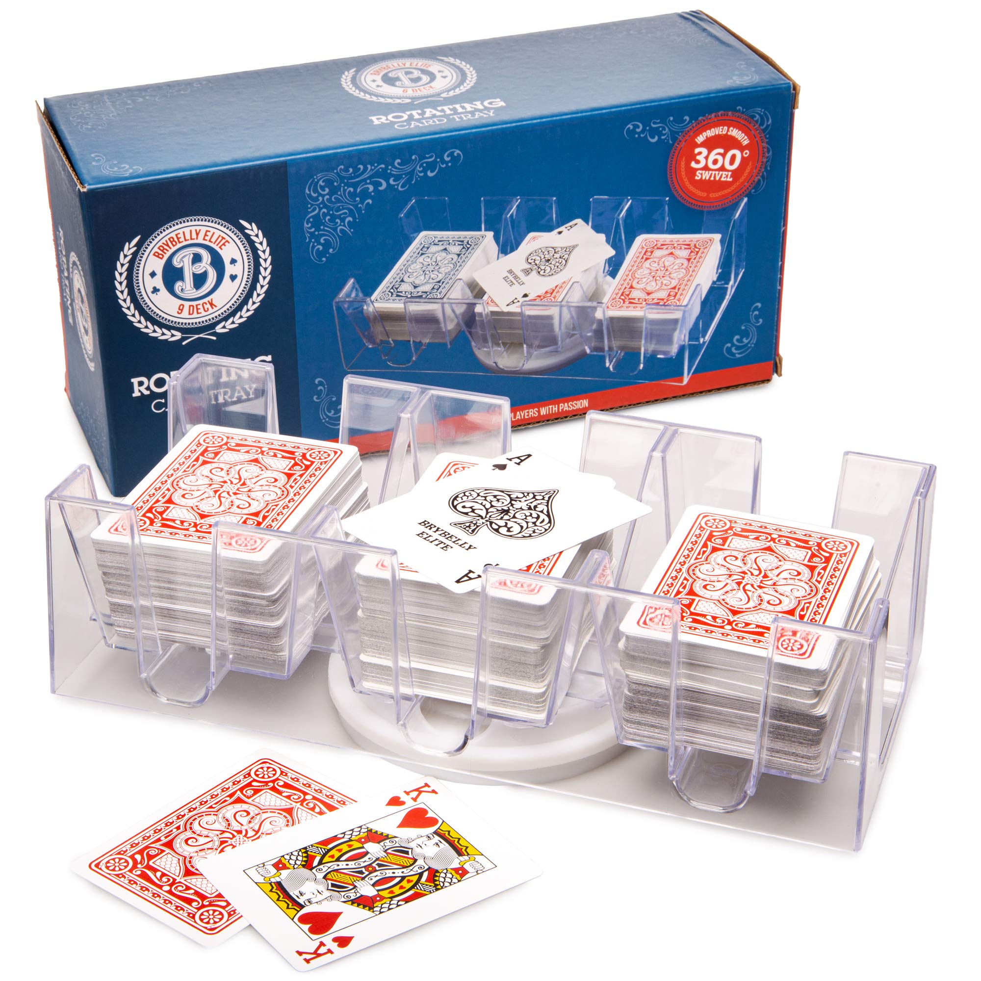 Buy Brybelly Elite Rotating Card Deck Tray Standard Sized Playing