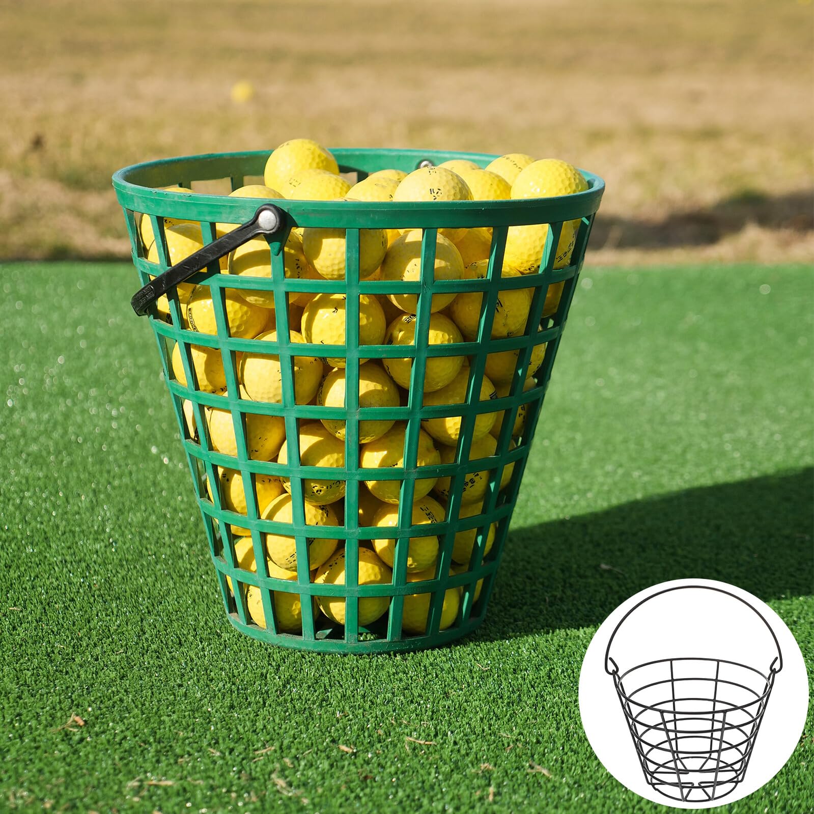 iplusmile Cestino da Golf Secchio di Golf Palla Contenitore per Esterni Palle Ciotola per Palline da Golf All'aperto Canestro da Golf Verde Ferro da Stiro Colore Casuale