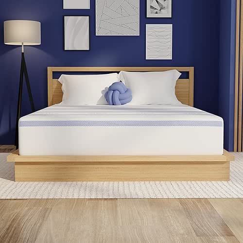 Vibe Gel Memory Foam Mattress, 12-Inch CertiPUR-US Certified Bed-in-a-Box, Queen,