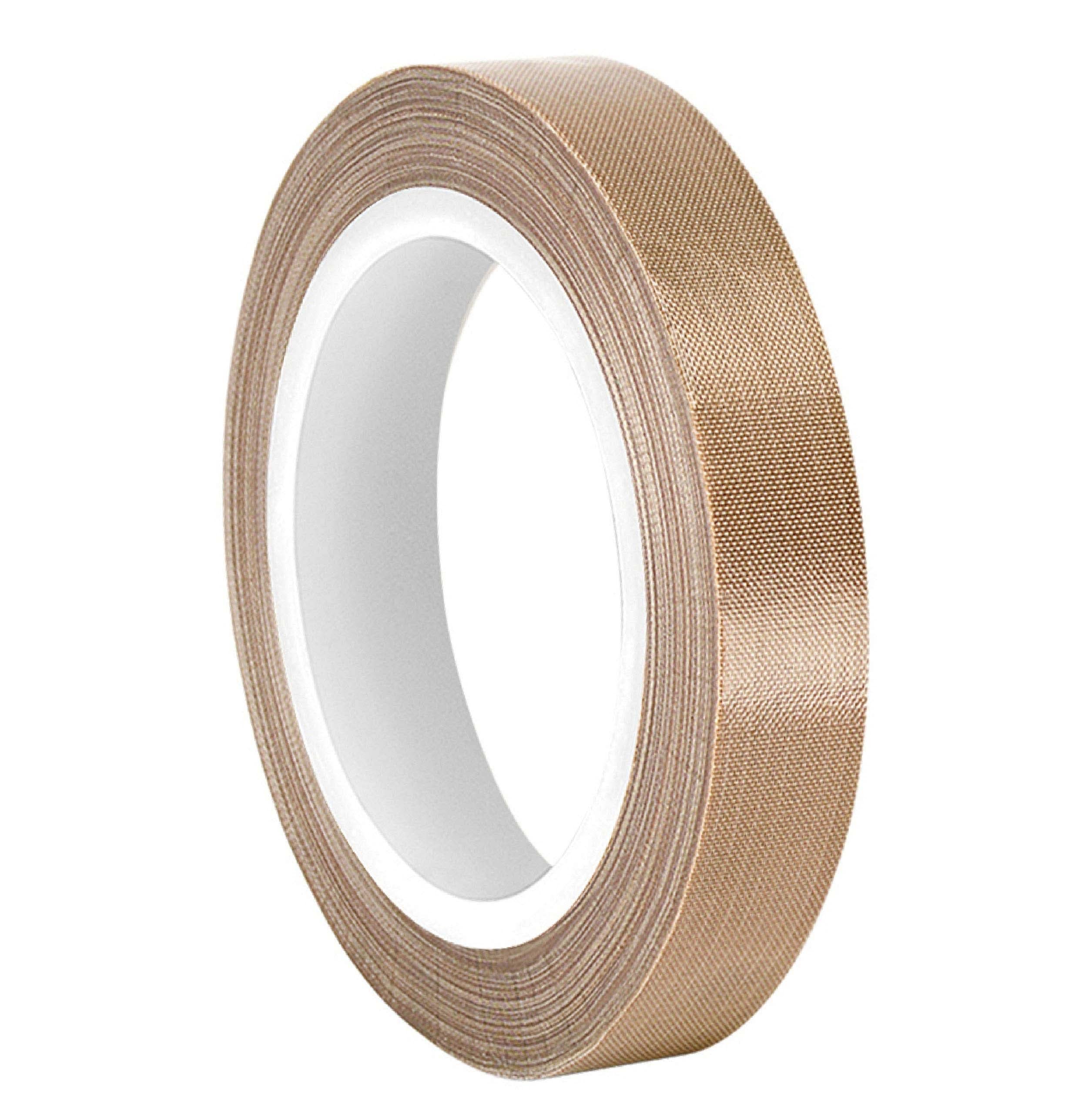 TapeCase 1.625-36-134-10 Tan Abrasion Resistant Fiberglass Tape Coated with PTFE 134-10, 36 yd Length, 1.625" Width