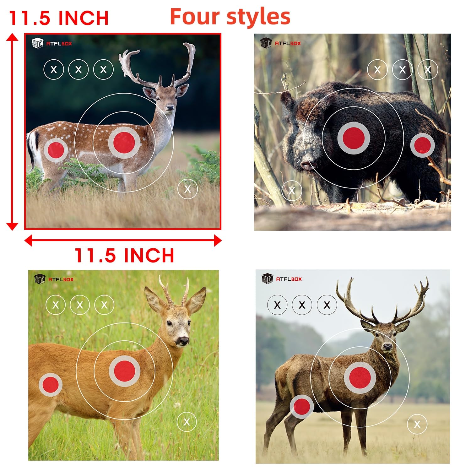Mouse Paper Target Snapklik.com : 100Pack Four Different Animal Target Papers, 11.5 Inch ...