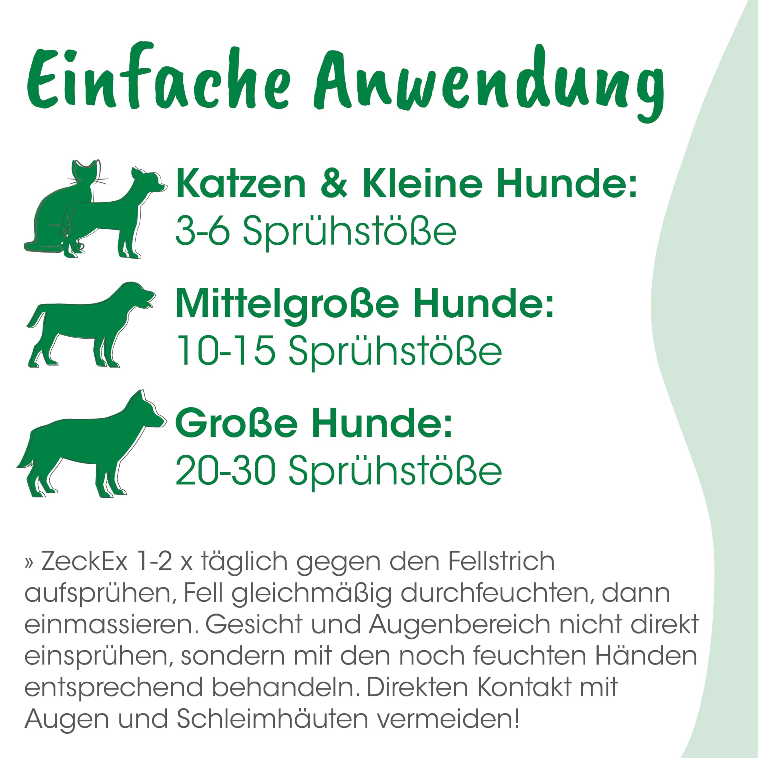 cdVet ZeckEx Zeckenabwehr-Spray 500 ml - Sofortschutz mit Langzeitwirkung für Mensch und Tier, natürliches Zeckenmittel ohne synthetische Zusatzstoffe, dermatologisch getestet