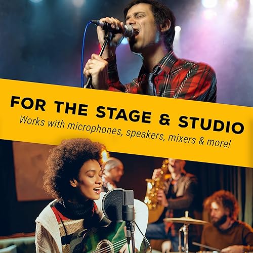 Miniatura 3 de GLS Audio Cables de cable de conexión de 3 pies cables de color XLR macho a XLR hembra cable de serpiente equilibrado de 3 pies paquete de 6