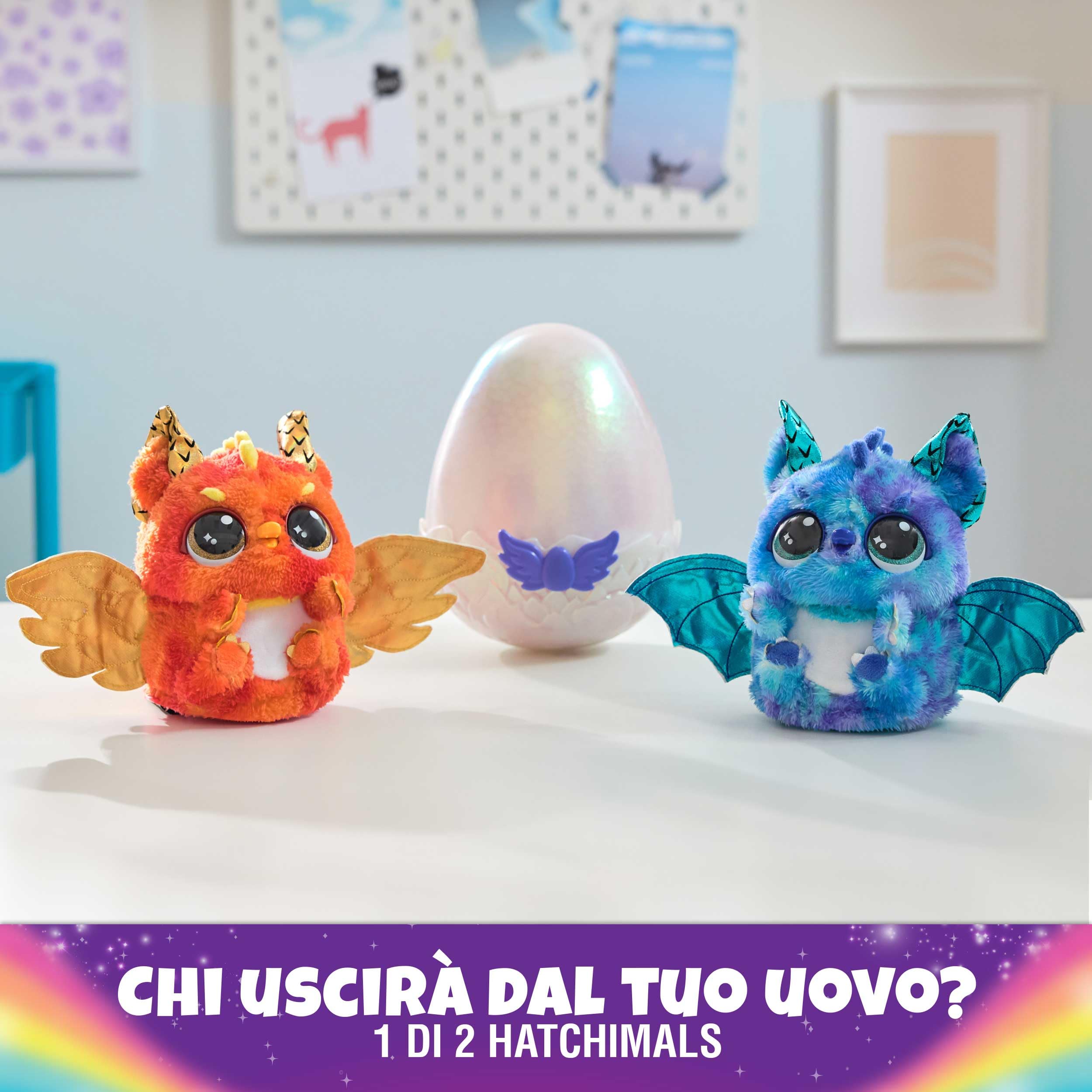HATCHIMALS Alive, Uovo Mystery Hatch Draggle, Peluche Interattivo a Sorpresa con Effetti Speciali, Nebbia, Luci, 100 Reazioni e Suoni, Giocattoli per Bambini e Bambine, 5+ Anni - Modelli Variabili