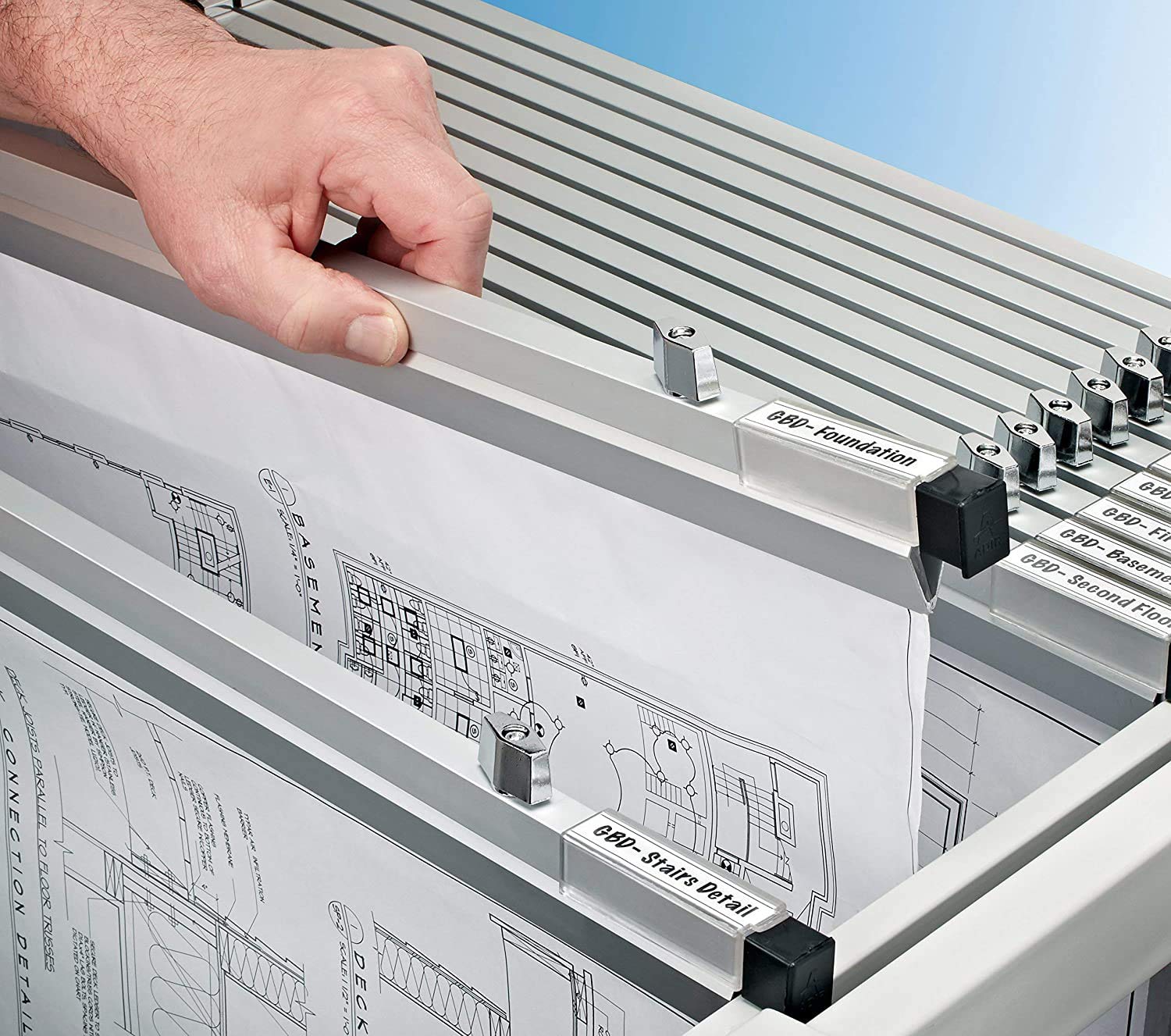 Adir Blueprint Clamp 30" Blueprint Binding Strips, Architectural