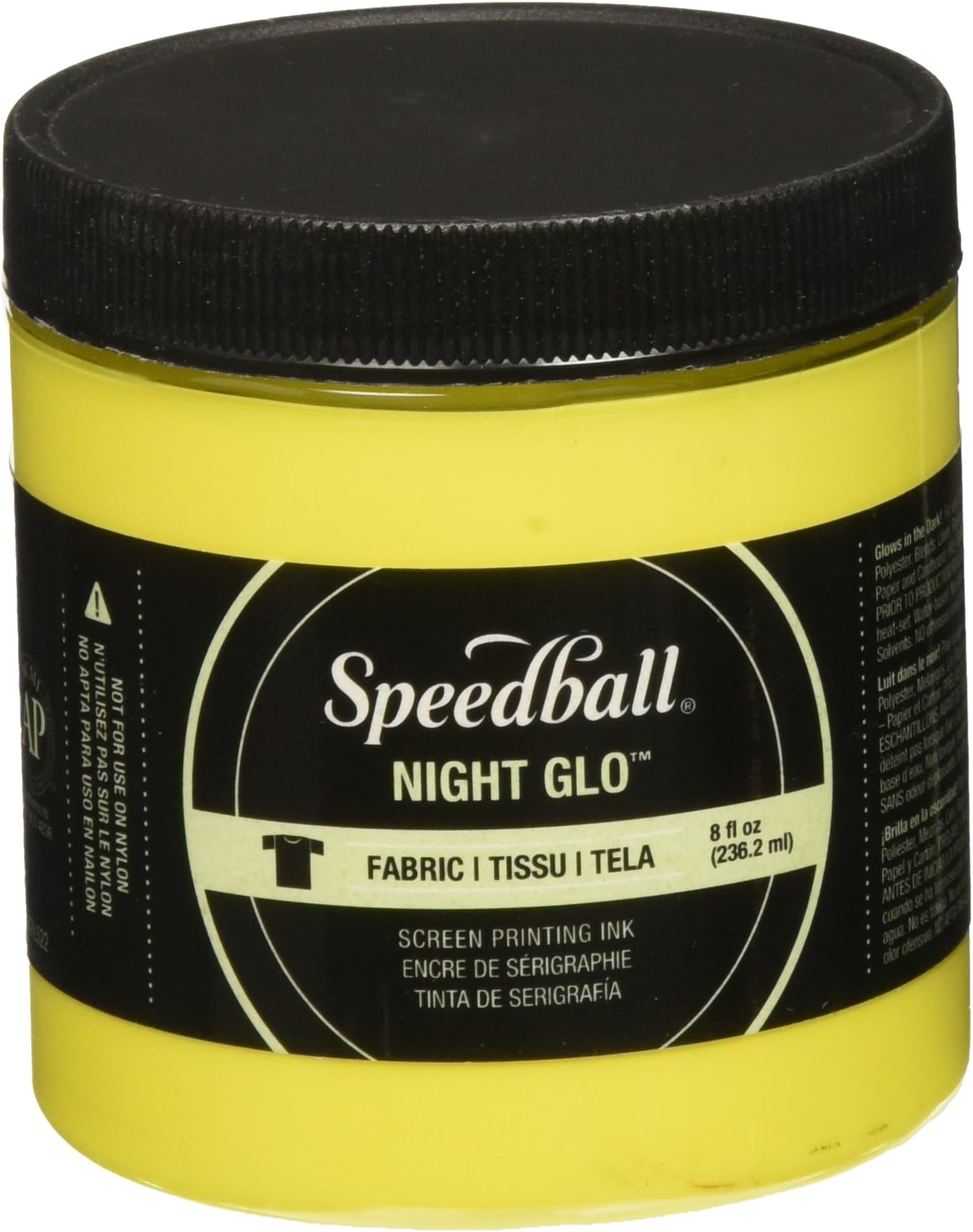 047521 Night Glo Screen Printing Ink, 8 fl. oz., Yellow