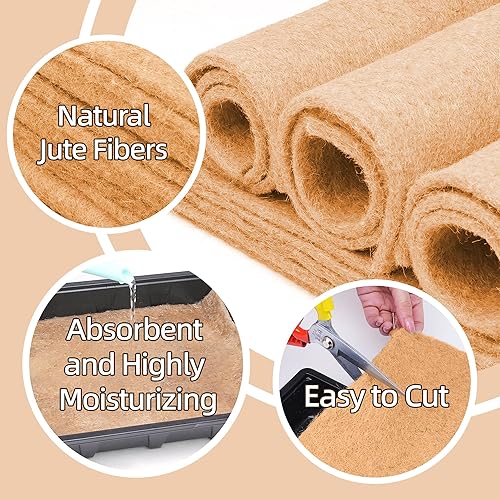 Miniatura 4 de U0U 10 alfombrillas de cultivo de yute, 10 x 20 pulgadas, alfombrillas de cultivo de cáñamo para microverdes, bandejas de cultivo de microverdes,