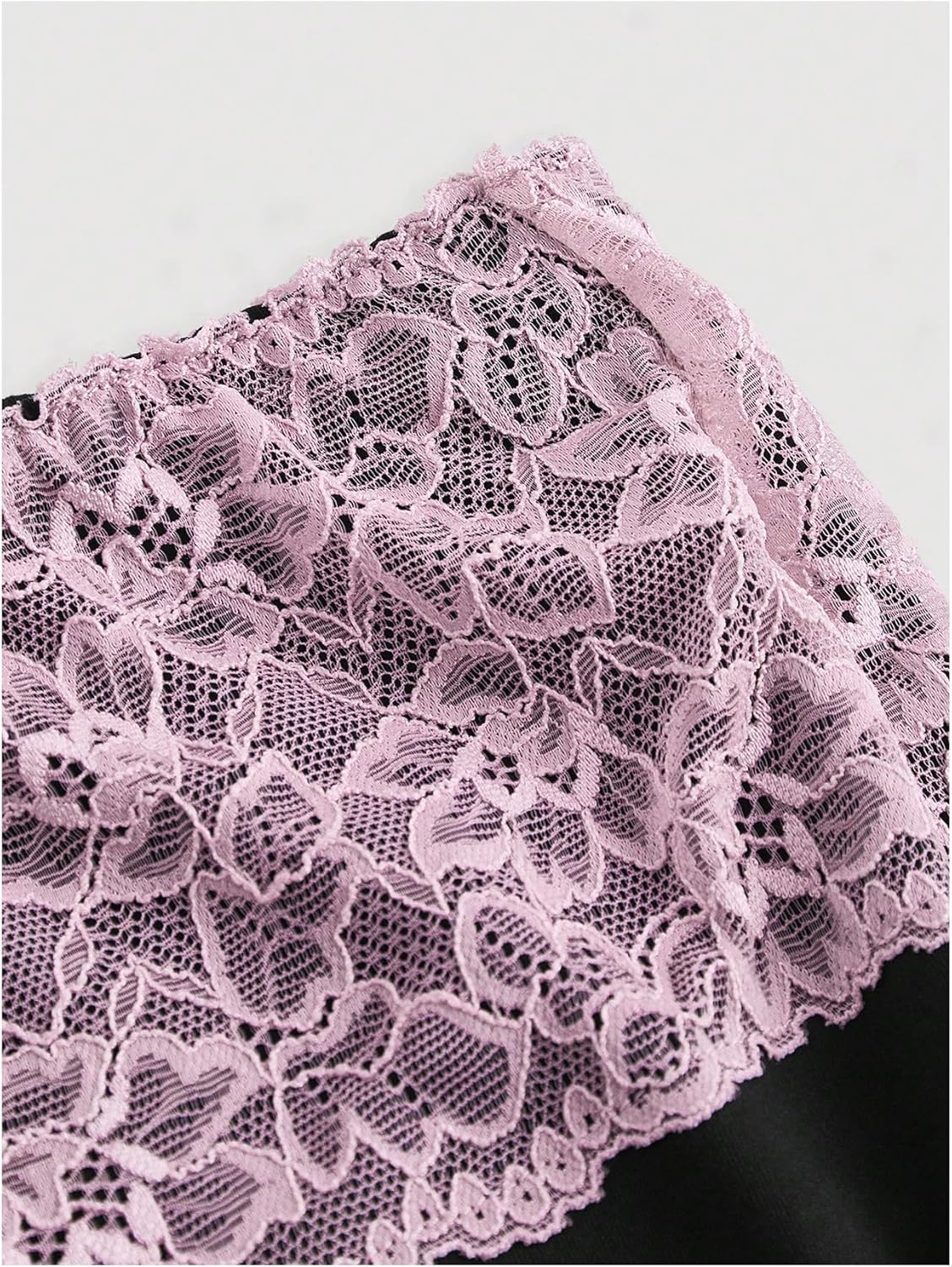 Floerns Women's Plus Size High Waisted Flare Leggings Floral Lace Bell Bottom Yoga Pants - Image 3