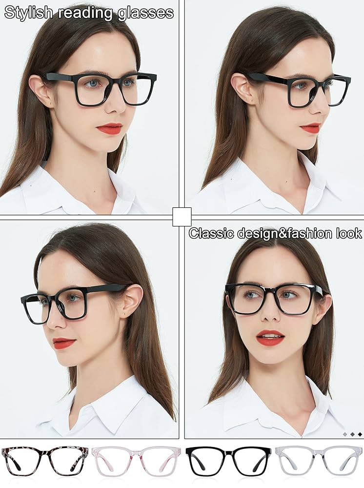 Amazon.com: AEZUNI Oversize Square Reading Glasses for Women