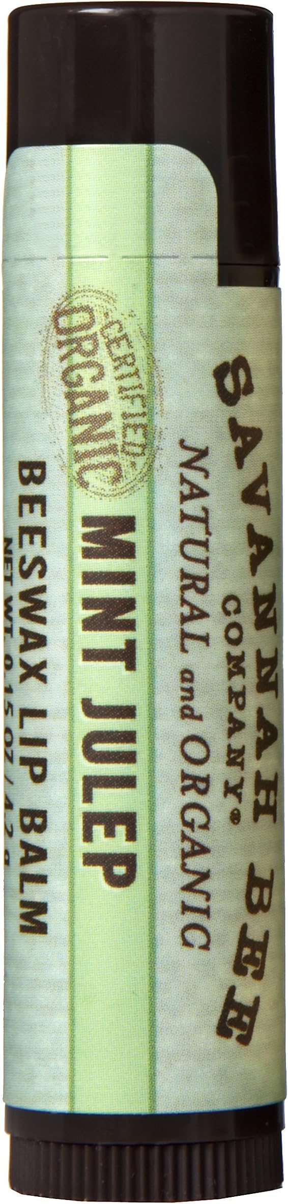 Savannah Bee CompanyCertified Organic Mint Julep Lip Balm, 0.15-Ounce (Pack of 4)