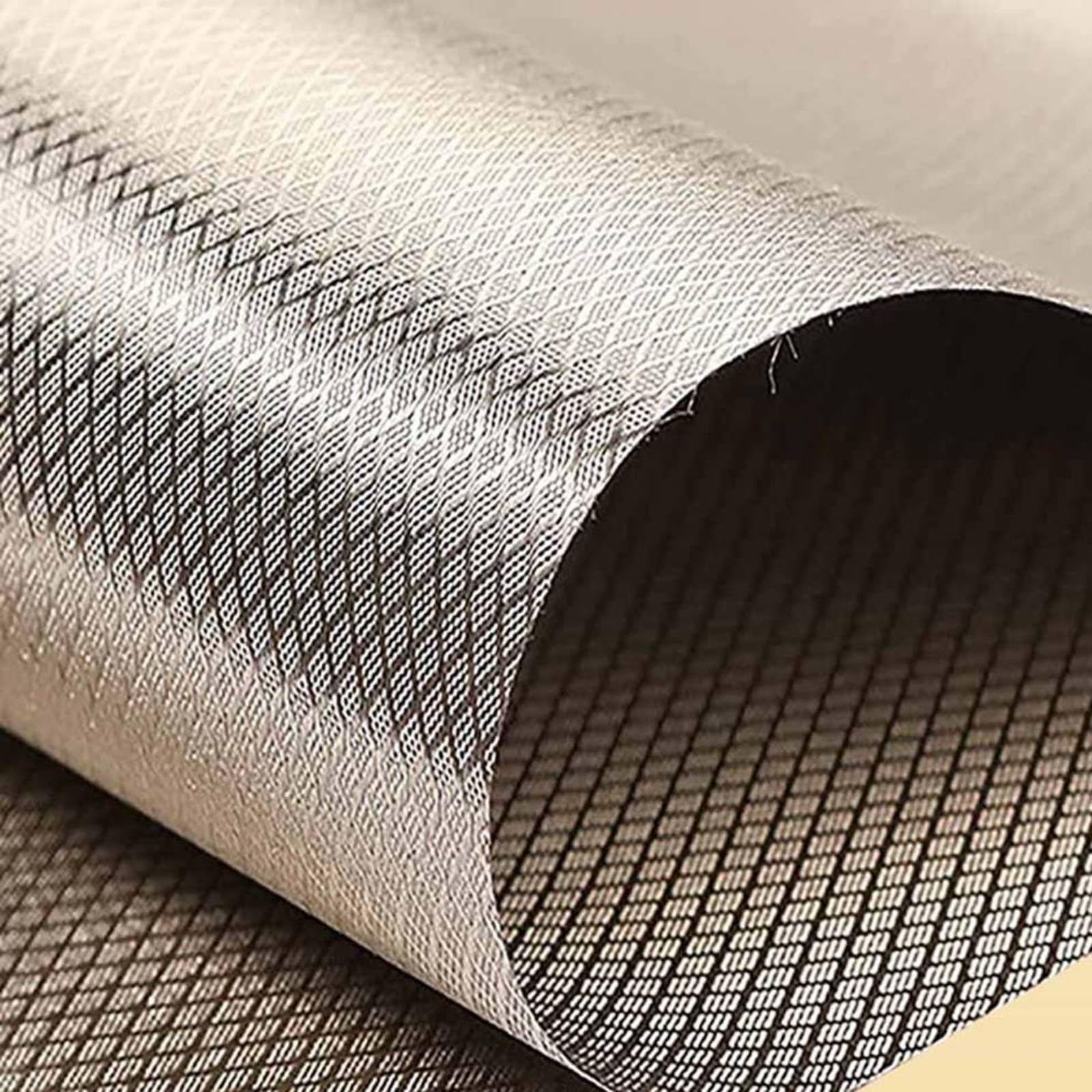 Aumarndi Silver Faraday Fabric Nickel Copper Fabric Copper Fabric Emf Shielding Conductive Material Blocks Rf Signals Wifi Rfid Emf Radiation Shielding,-8X1.1m