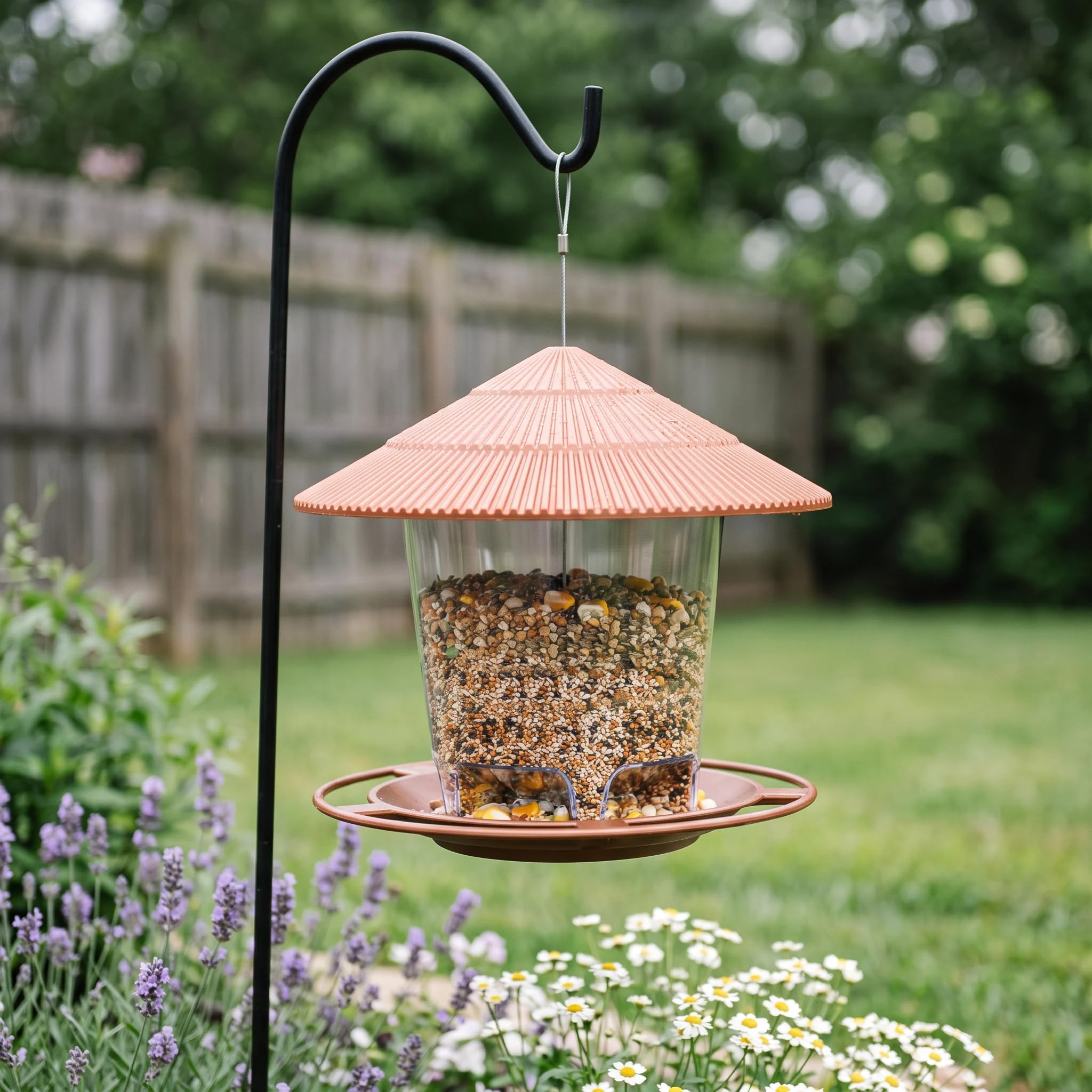 Stylish Hanging Bird Feeder - Waterproof & Easy to Clean -4
