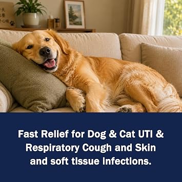 Dog Natural Antibiotics,Fast Acting Support for Urinary Tract UTI,Coughs,Respiratory Infections,Skin Itching Hot Spots & Allergies to Support Skin, CoatVet Formulated- All Pet Ages-60 Counts