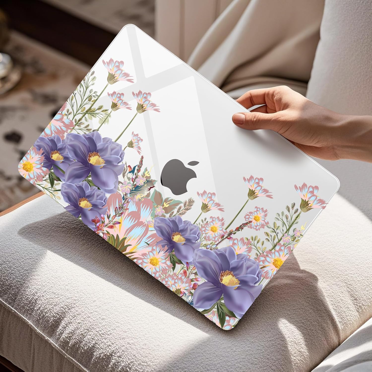 Mektron for 2025 MacBook Pro 14-inch M5 Case A3434 Fits 2024-2021 M4 A3112 A3401 A3185 M3 A2918 A2992 M2 A2779 M1 A2442 Pro/Max, Printed Plastic Hard Shell Laptop Cover, Floral C146 - Image 6