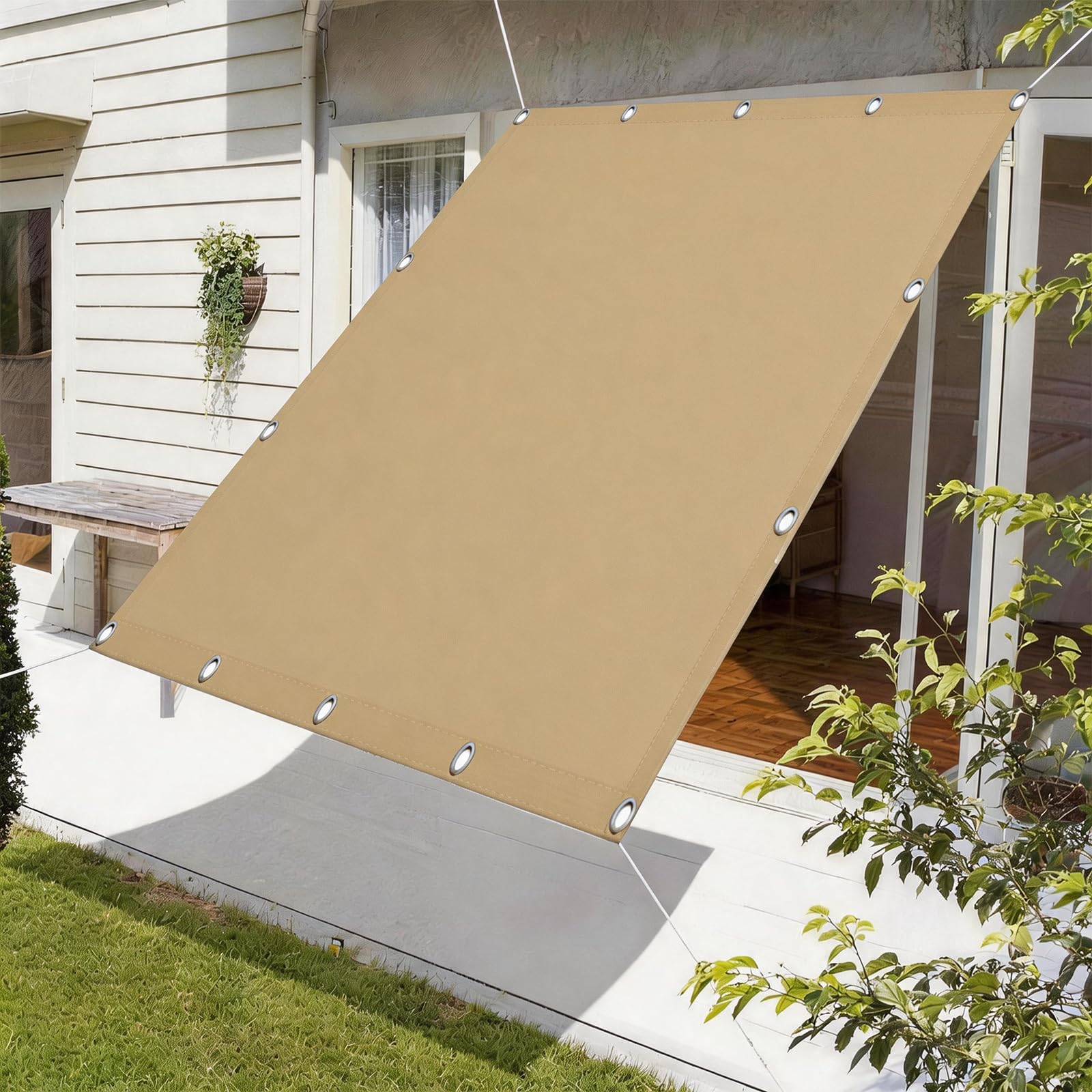 Voile d'ombrage anti-déchirure résout les problèmes de pluie et vent sur la terrasse