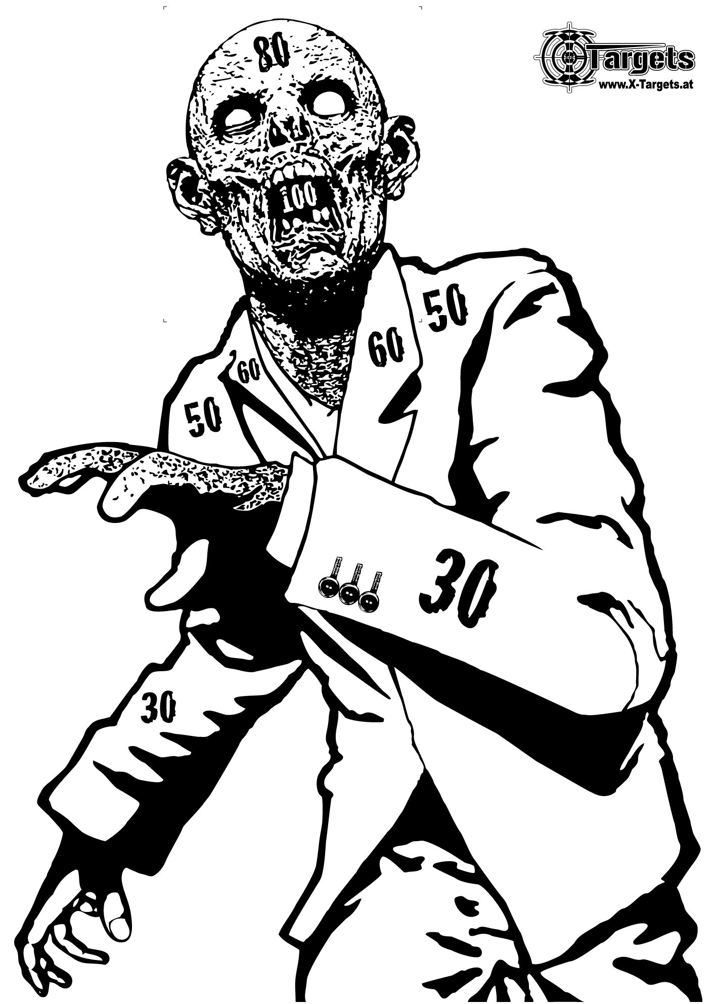 Grandi dischi Zombie Snobby / 50 x 70 cm/carta 120 g/m²