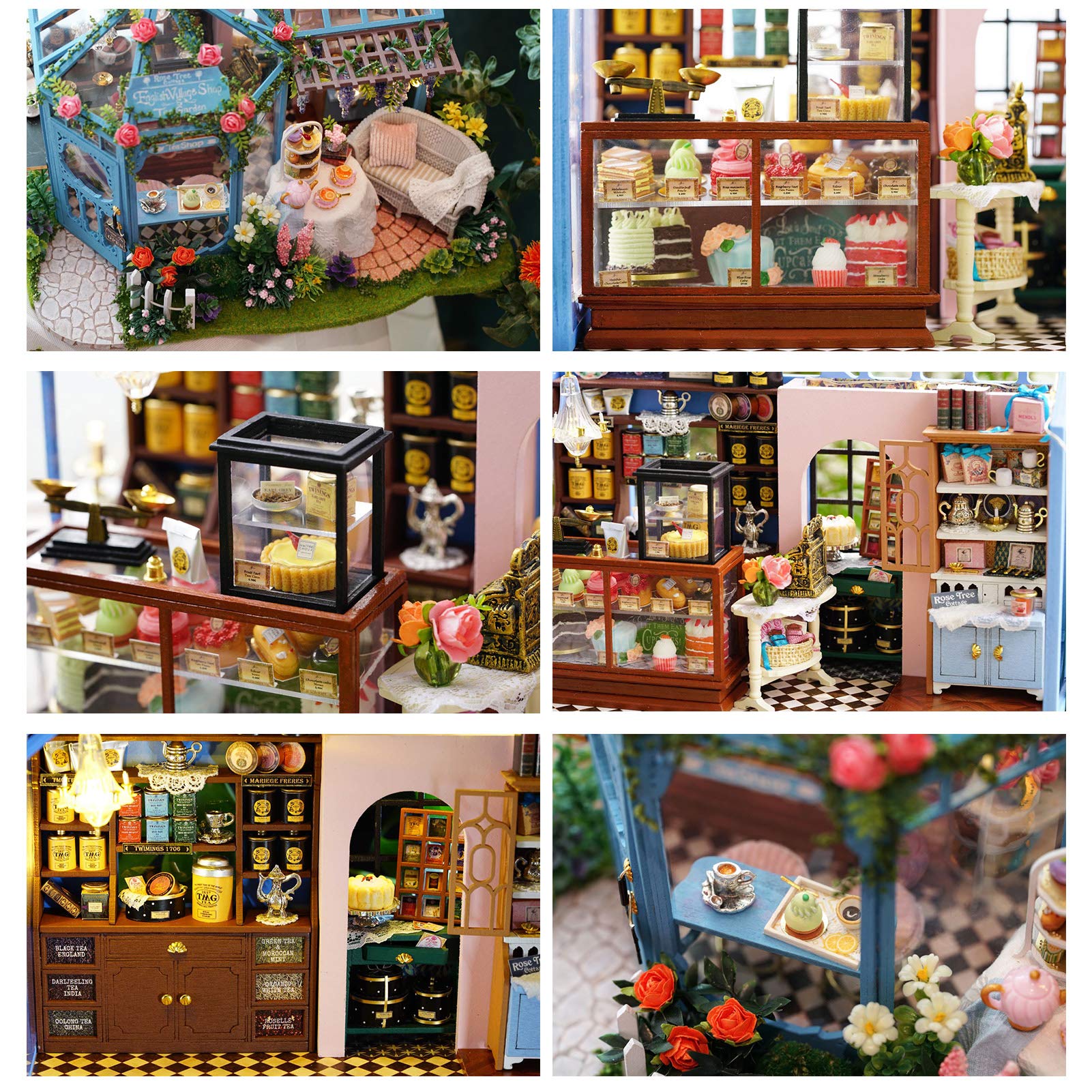 Generic DIY Drewniany Zestaw do Domku dla Lalek Realistyczny Miniaturowy Domek z Zabawkami do Wyposażenia Domu i Kolekcji Prezentów dla Dorosłych, 1-2 Dni Zakończenia, Odpowiedni 14 Lat +, średniej