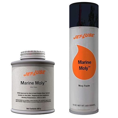 Vista 2 de Jet-Lube Marine Moly - Pasta lubricante con disulfuro Bentone Presión extrema Productos marinos Resistente al agua 1 Lb.
