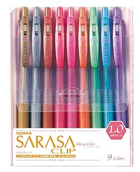 Sara　 Zebra Sarasa Decoshine Metallic Retractable Clip Gel Pen