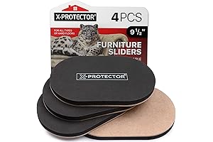 X-PROTECTOR Felt Furniture Sliders Hardwood Floors, 9.5-Inch Furniture Sliders for Moving Furniture on Hardwood Floors