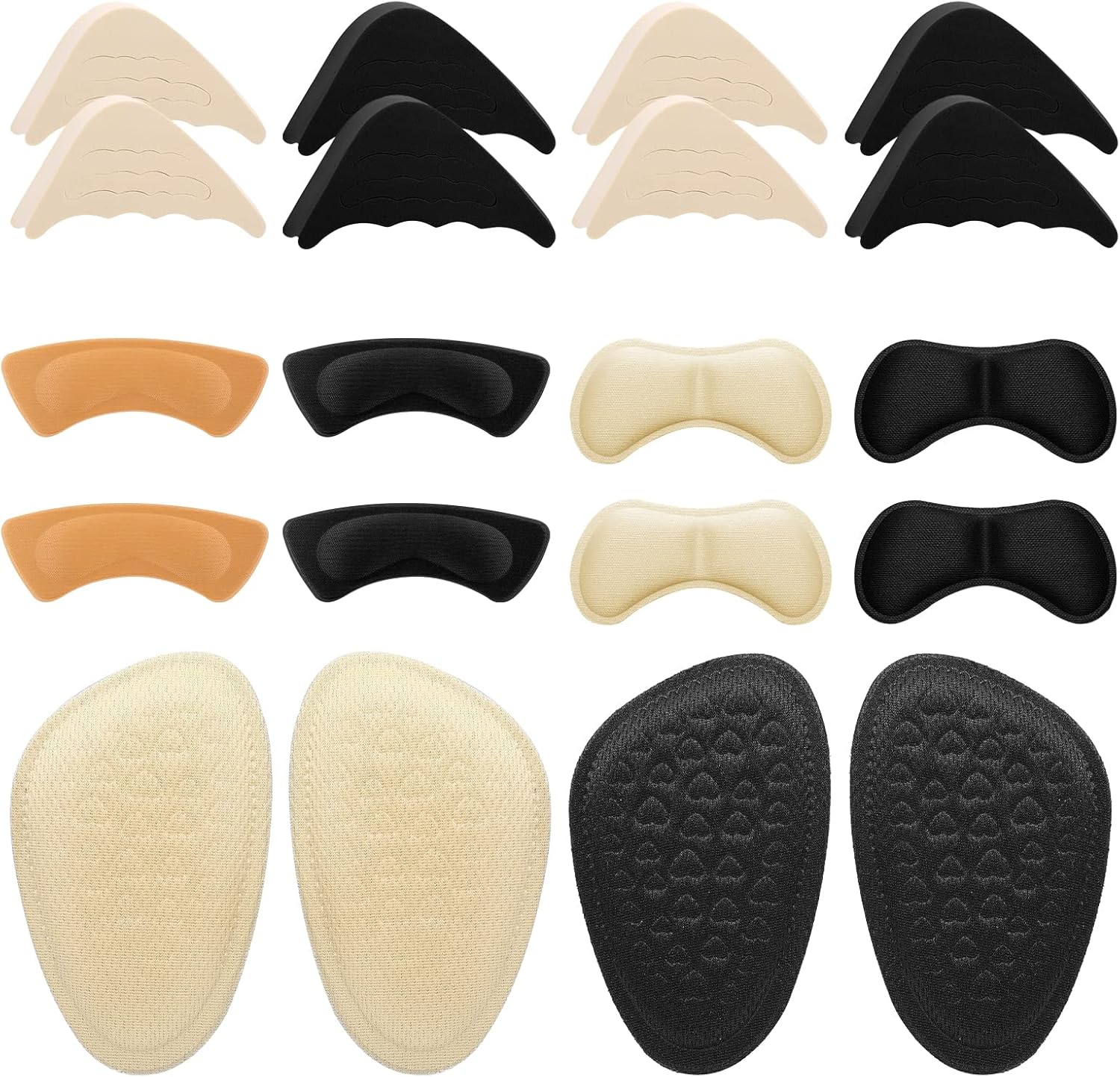 Sibba 10 Pairs High Heel Cushion Pads, Shoe Filler Includes Adjustable