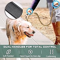 Vista 5 de BUMBIN Arnés para perros grandes sin tirones, arnés táctico para perro, con asa, arnés de chaleco ajustable para perro, correa elástica de 6 pies