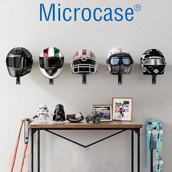 Microcase Motorcular için Duvara Monte Metal Elbise ve Kask Askılığı AL5711