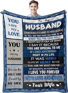 Gifts for Husband, Husband Gifts Blanket, Husband Gifts from Wife, Husband Birthday Gift, Anniversary Wedding Birthday Gifts for Husband Unique, Gift for Husband, Husband Gift Throw Blanket 60"x 50"