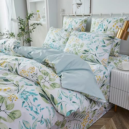 Vista 46 de SOFTTA - 1 funda nórdica + 2 fundas de almohada Paisley Modern Juego de cama 100% algodón egipcio Amanda Azul