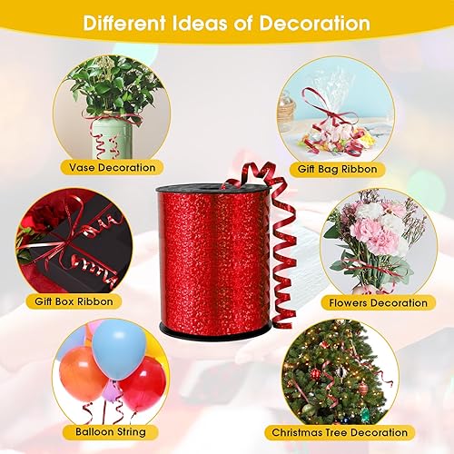 Miniatura 60 de Cinta rizadora morada – Cinta rizadora metálica brillante de 500 yardas para envolver regalos, globos, Halloween y fiestas de cumpleaños Cinta morada