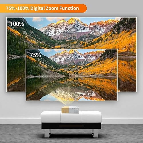 Miniatura 4 de Mini proyectores de video 720P proyector de película, proyección de pantalla de 24 a 60 pulgadas, proyector LED amigable con los ojos para cine en