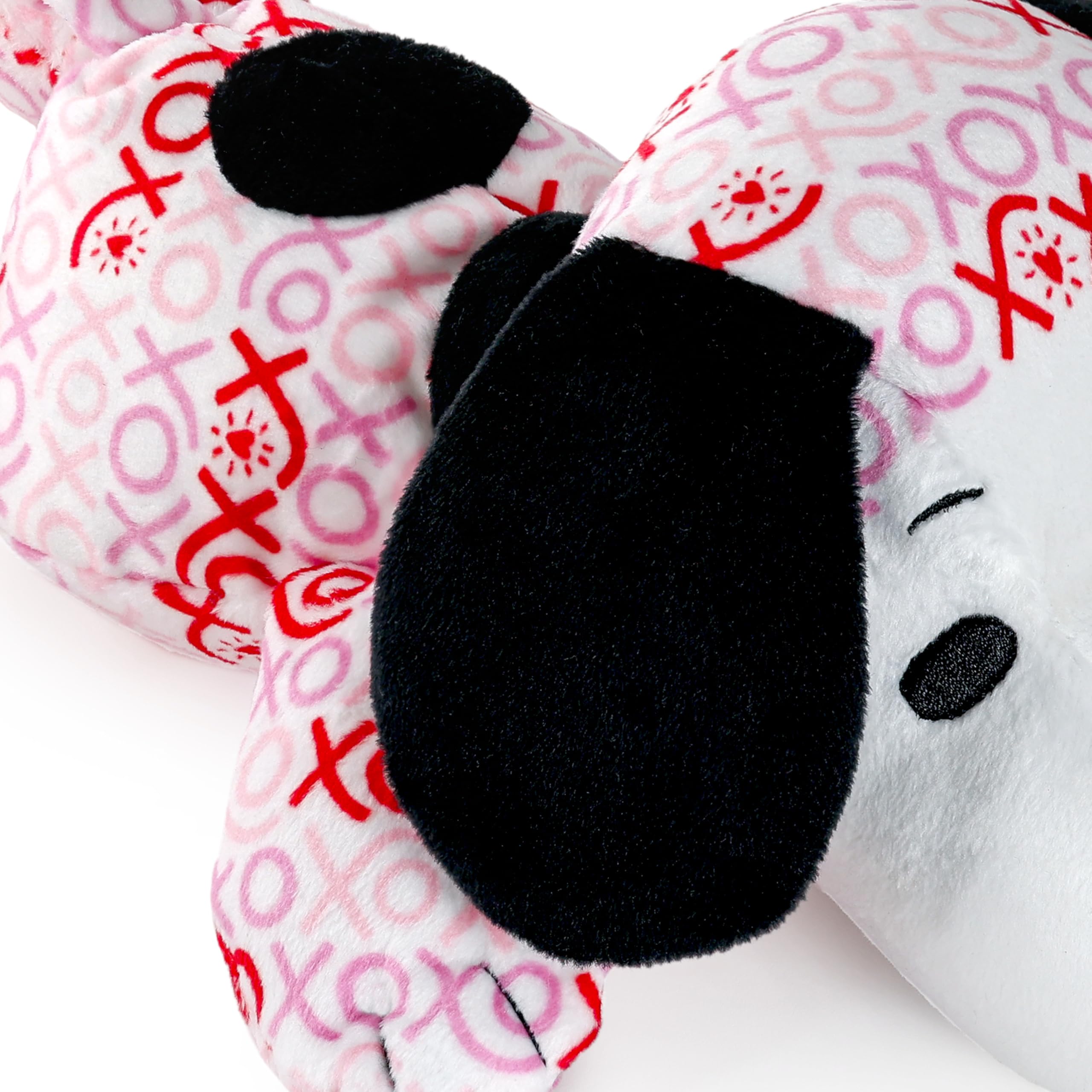 Hallmark Peanuts Valentinstag Floppy Snoopy Plüschtier (rosa und rot XOXO auf Weiß) Geschenk für Kinder, Enkelkinder, Ehepartner