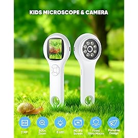 T TAKMLY Mini Pocket Digital Microscope, Macro Fixed Focus Magnifying Glass, Portable Handheld USB Digital Microscope 500x Magnification, 4X Zoom