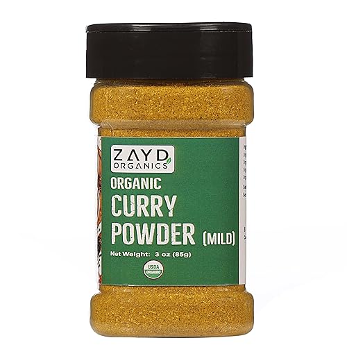 Zayd - Polvo de curry orgánico, suave, polvo de curry indio, 3 onzas