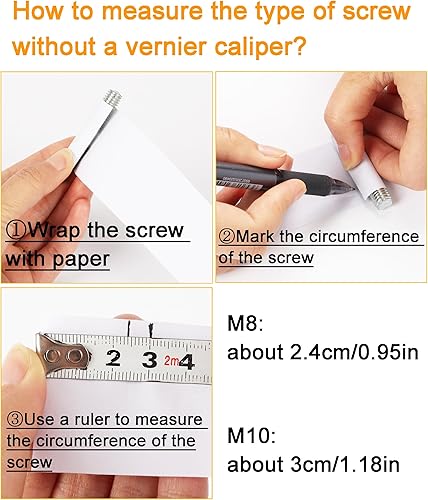 Miniatura 6 de Poste rascador de poste de repuesto para árbol de gato ECCIBOUN de 7.87 a 21.65 pulgadas (M10, 11.81 pulgadas11.8 in)