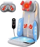 Amazon product image of Shiatsu Neck and Back Massager with Heat,Dual Neck Modules | Full Back massage chair pad,Adjustable Height,Spot Massage,4-Level Seat Vibration,10-30 Min Timer for Office Chair & Recliner