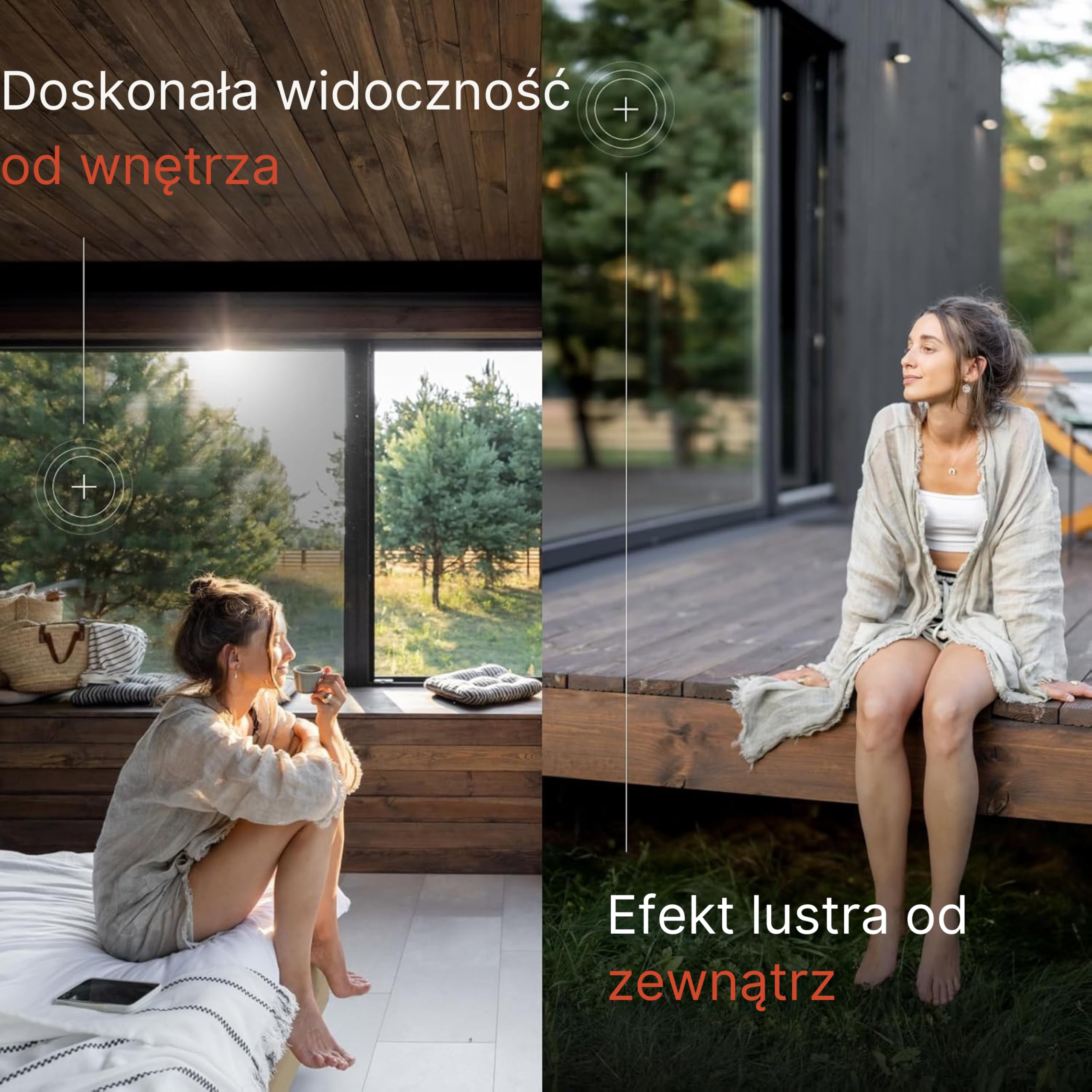Solar Systems Lustrzana Folia Okienna Dyskrecja 76x200 cm | Folia samoprzylepna z zestawem montażowym. Na okna od wewnątrz. Kryjąca od zewnątrz, ochrona UV, zapewnia prywatność.