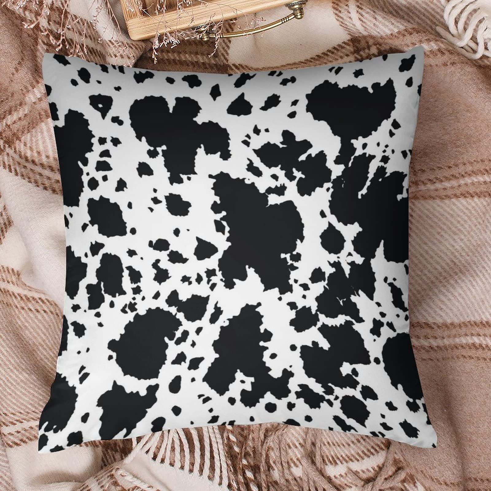 BESPORTBLE Federa per Cuscino Stampa Mucca da Latte in