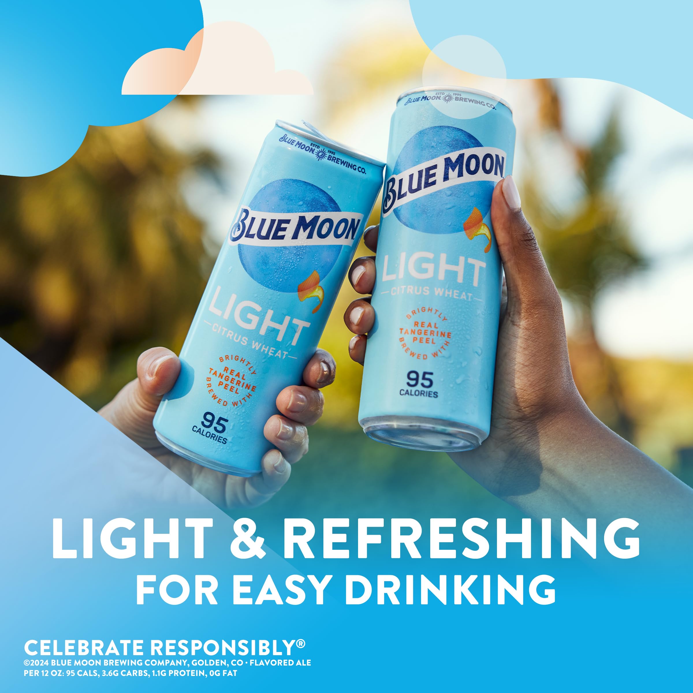 Amazon.com: Blue Moon Light Citrus Wheat Beer, 12pk, 12 Fl Oz Cans